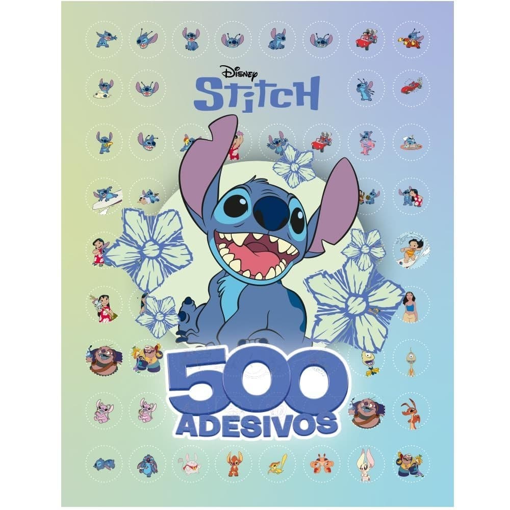 Livro 500 Adesivos Stitch 36 paginas 7 desafios 12 paginas para  pintura ORIGINAL