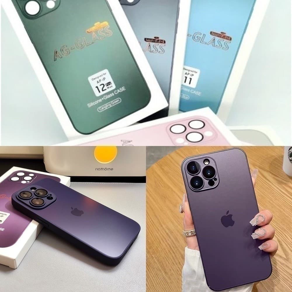 12pro 12 iphone13pro 12promax 11 11pro Para Ag Vidro Capa Qualidade Vidro Protetora Total Lente Proteção Traseira Fosco Tampafosco vidro capa case