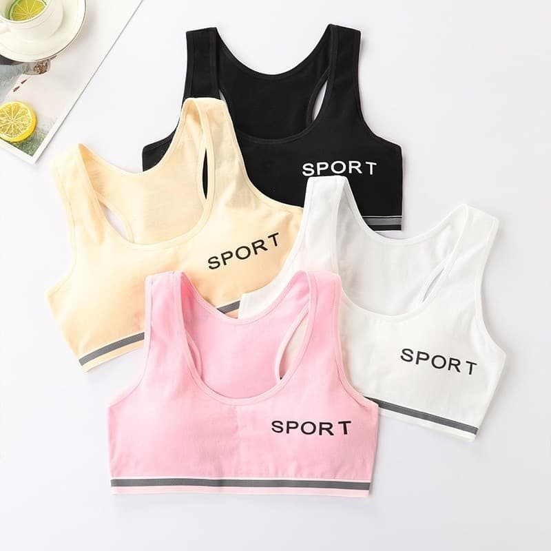 Sutiã Top De Dupla Camada Para Adolescentes/Meninas De 8-15