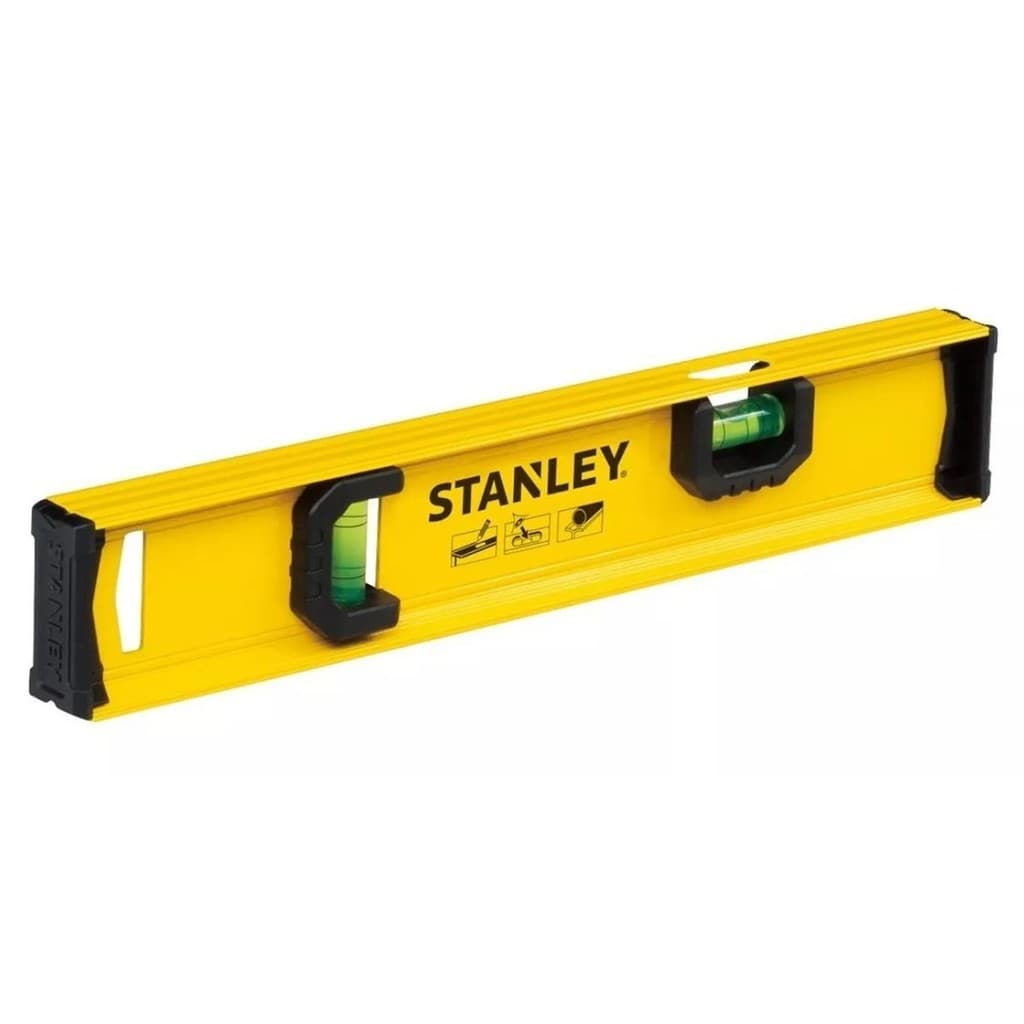Nível De Alumínio Preciso 2 Bolhas 12'' Pol Stanley