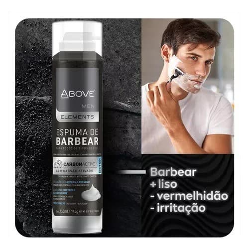 Espuma Barba Above Carvao Ativado Al 150ml Produto Original Com Nota Fiscal