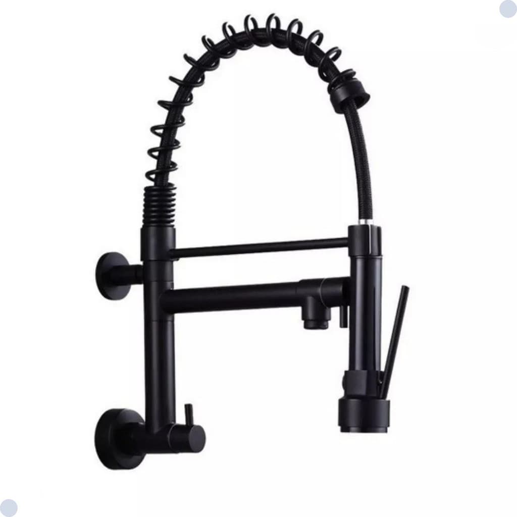 TORNEIRA COZINHA GOURMET DE PAREDE MONOCOMADO PRETO FOSCO VIP