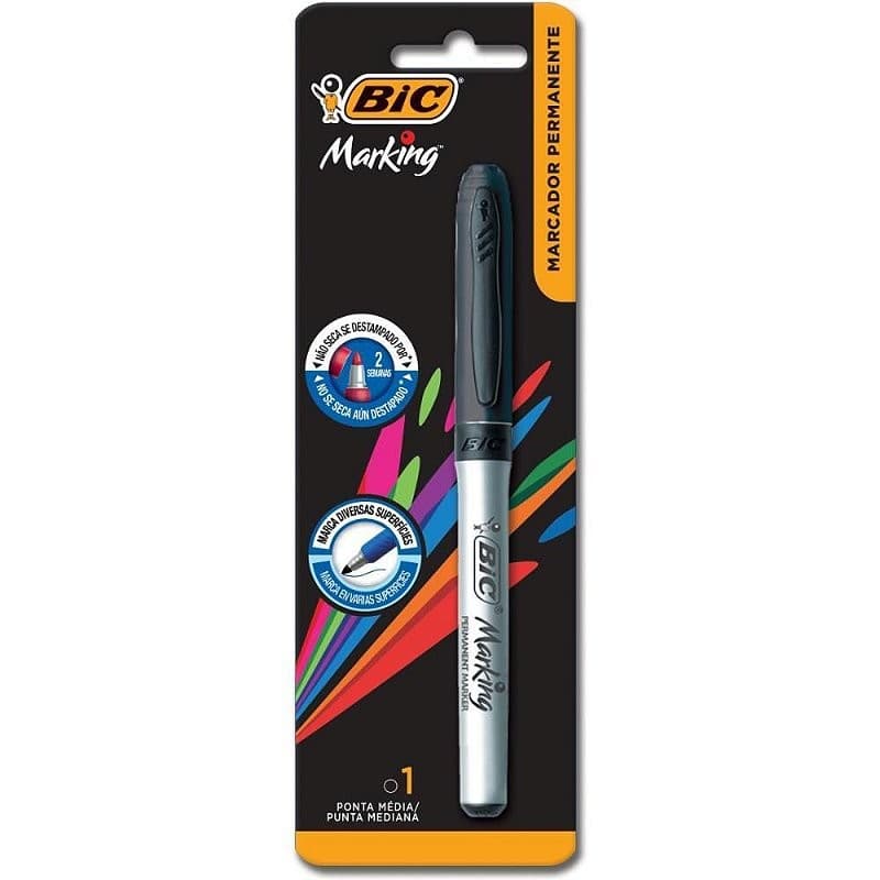 Pincel Marcador Permanente BIC Marking 1.1MM Preto - Qualidade e Versatilidade