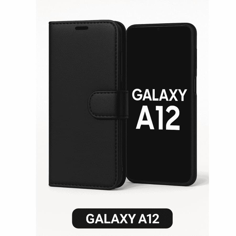 Capa Carteira Galaxy A12 com Porta Cartão e Suporte  Proteção e Funcionalidade no Mesmo Produto