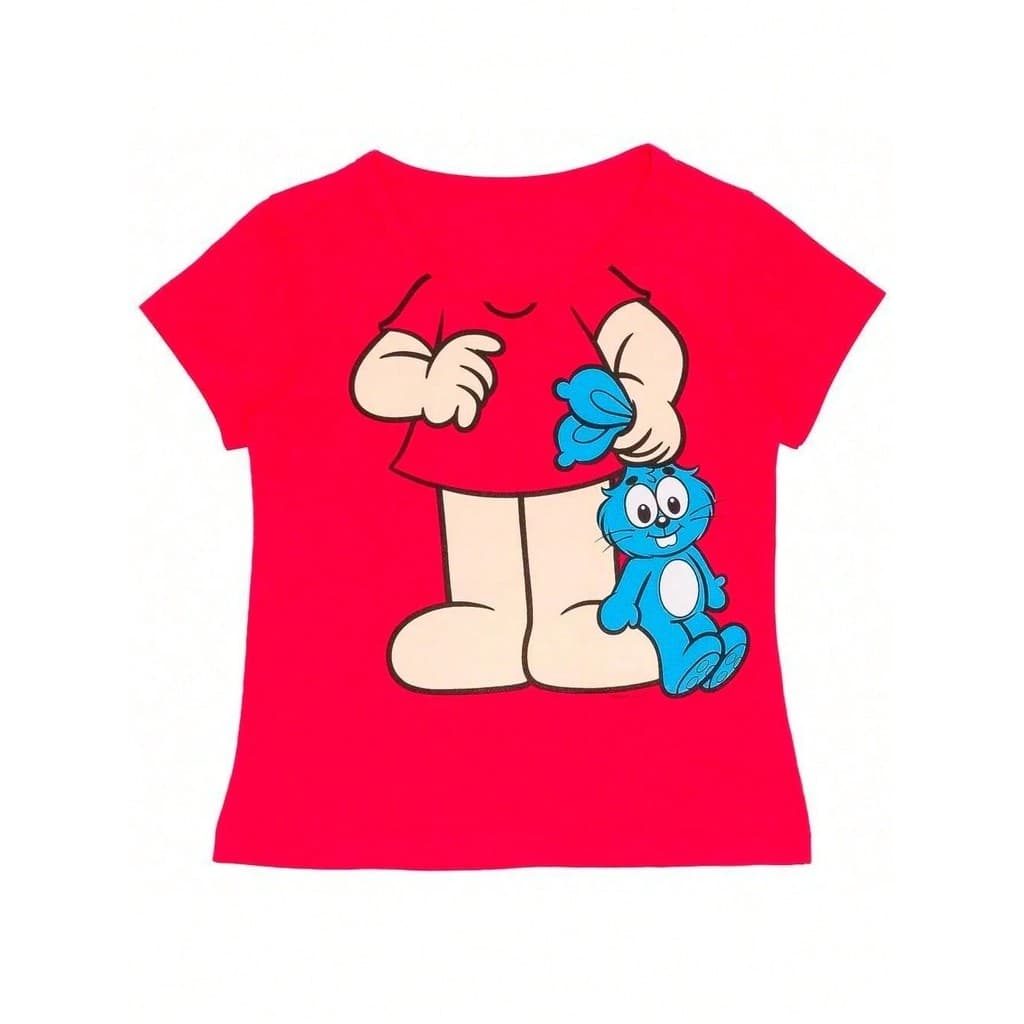 Camiseta Infantil Mônica Turma da Mônica Criança Menina Volta as Aulas