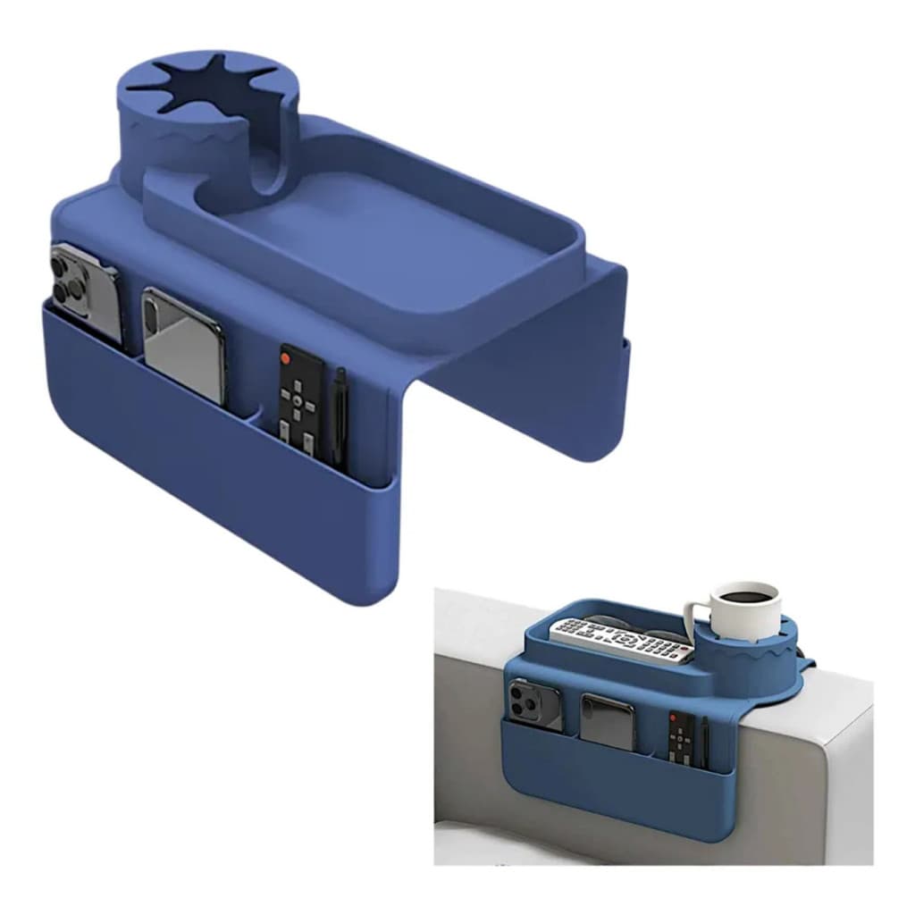 Bandeja De Sofá Porta-Copos E Organizador Lateral Silicone