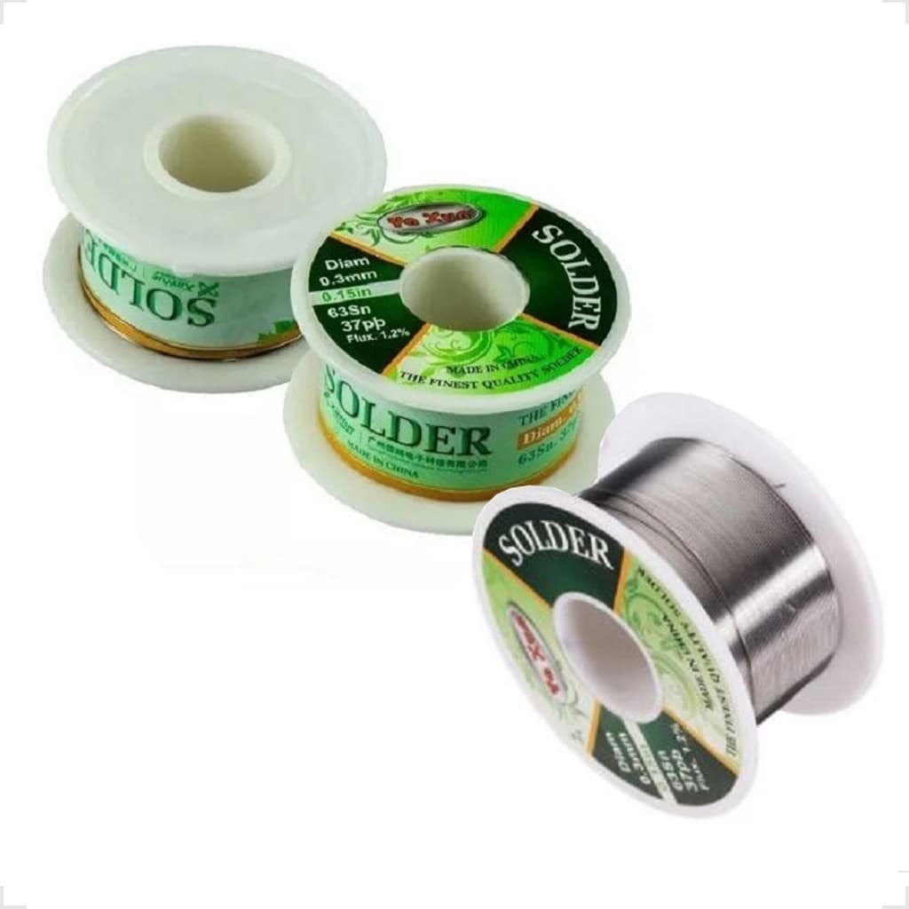 Fio De Solda Estanho Carretel 40 Gramas 0.3mm 63sn 37pb Fluxo De Solda 12% Profissional Yaxun