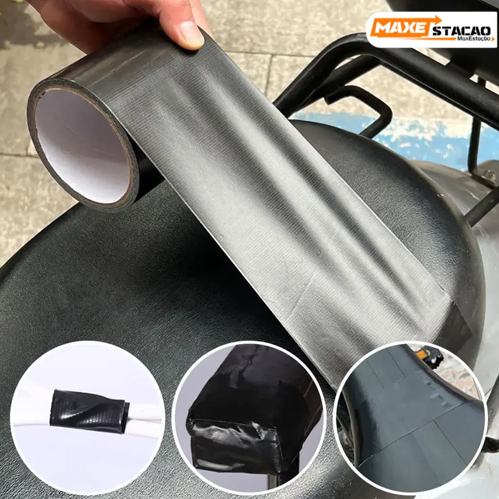 Kit de Reparo com Fita Adesiva de Couro Preta: Para Móveis, Sofás, Assentos Automotivos, Cadeiras e Vinil