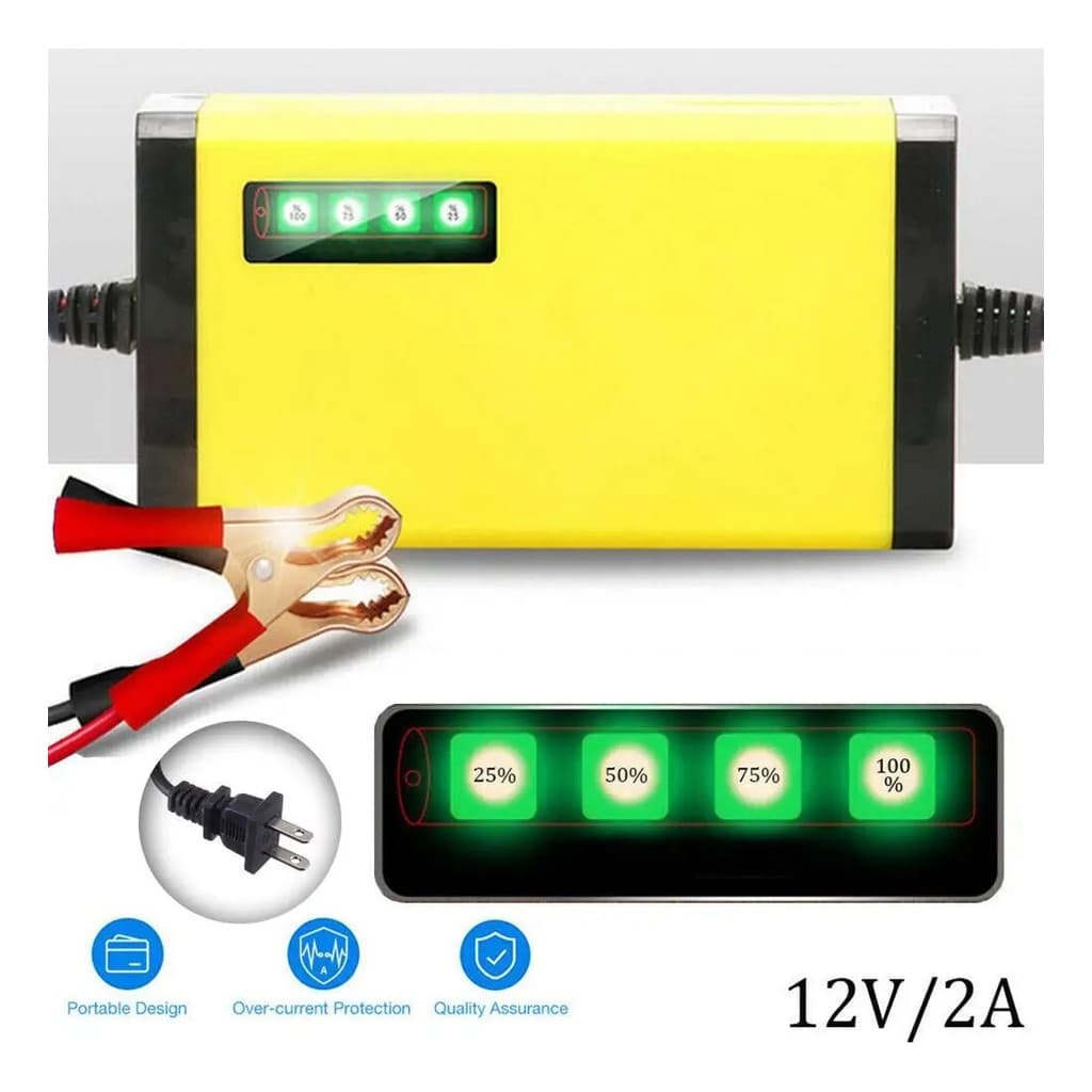 Carregador De Bateria Automotivo Inteligente 12v 2a Bivolt Ideal Motos e Carro