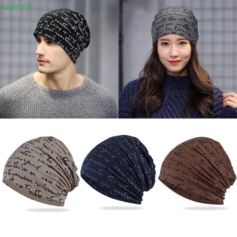 Chapéu Masculino NIDOSE De Algodão Gótico Gorro De Malha Para Dormir