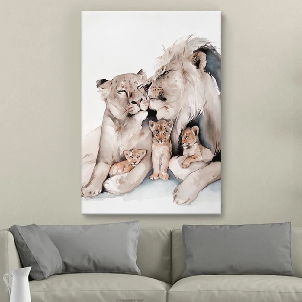 Quadro 60x40 CM Decorativo GRANDE Alta Resolução Para Sala Quarto Escritório Quadro União Aquarela