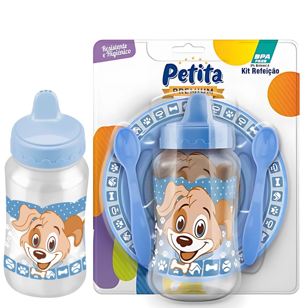 Kit Refeição Infantil Prato Copo de Treinamento c/ Válvula