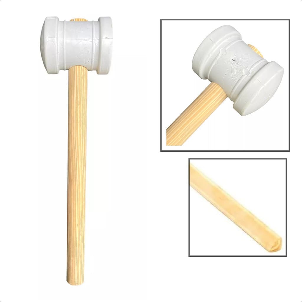 Martelo Borracha Policloreto Vinila Branco 60mm Azulejista