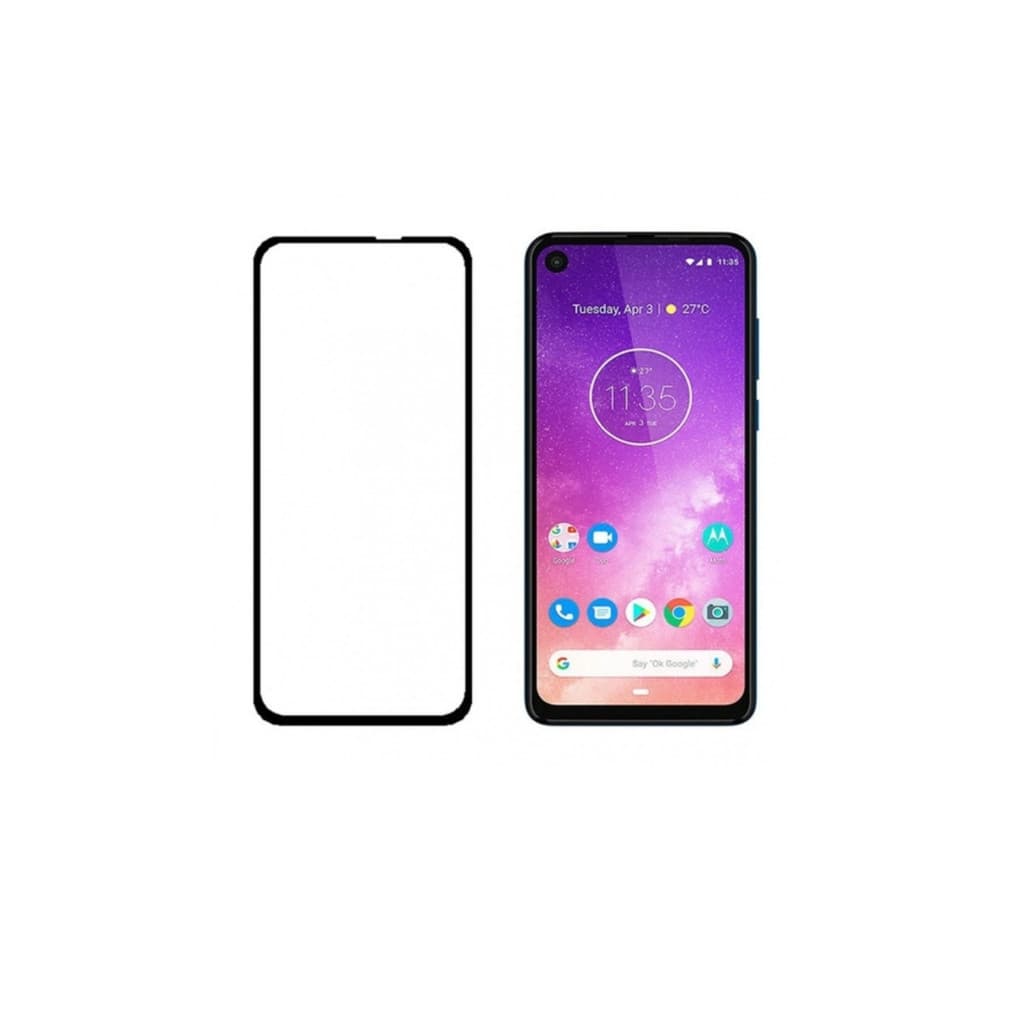 Pelicula De Vidro Motorola Moto One Vision 9D Preto Cobre Toda Tela Curva
