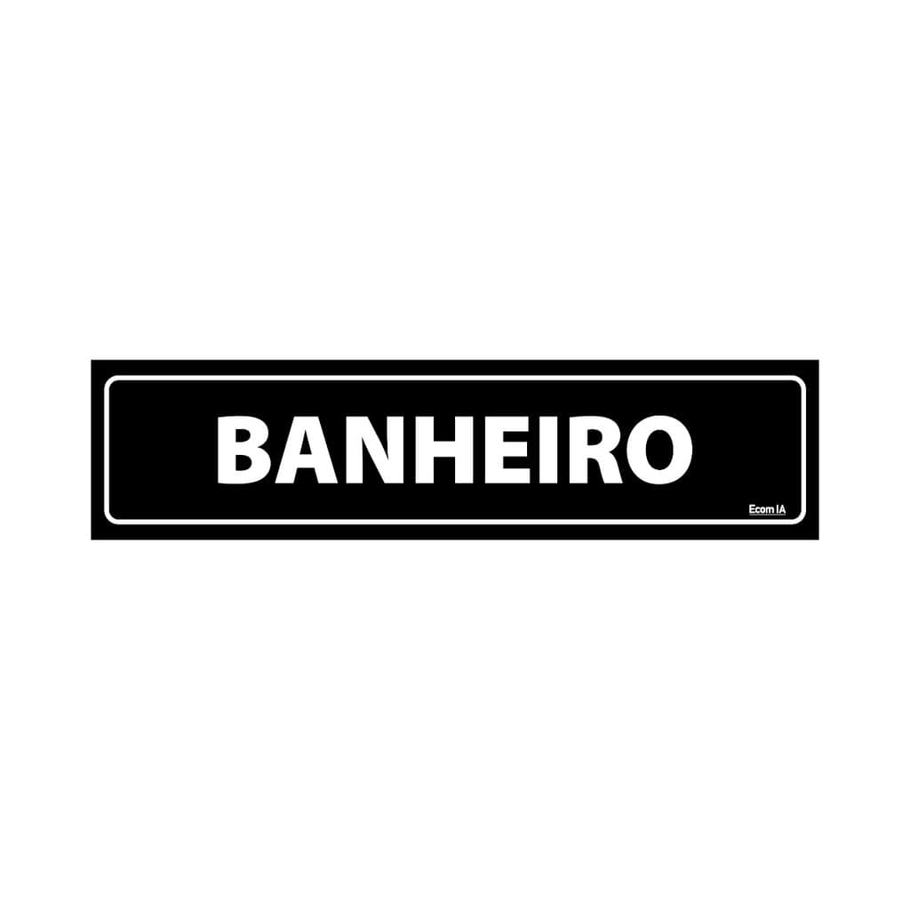 Placa De Sinalização Banheiro 30x7 Ecom IA - A-410 F9e