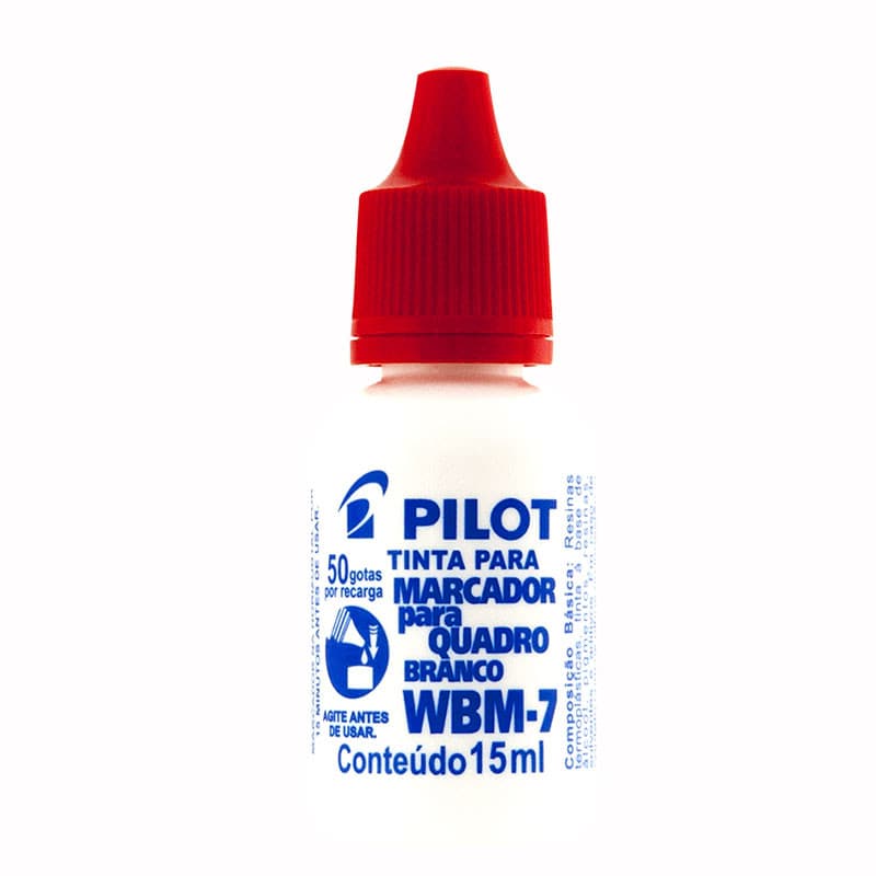 TINTA PARA MARCADOR QUADRO BRANCO WBM-7 VERMELHO 15ML - PILOT