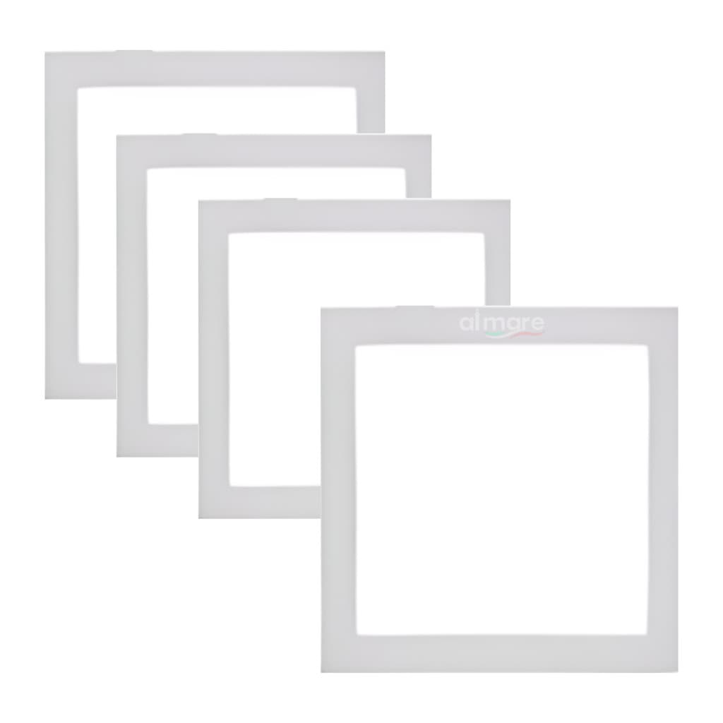 Kit 4 Painel Plafon Led Embutir 25w 24w Quadrado Branco Frio