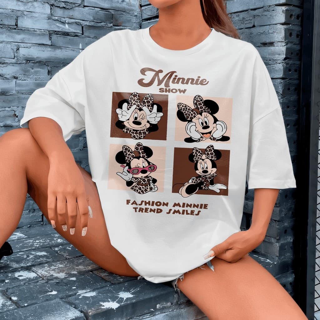 Over Size Camiseta Larga Estampa Minie