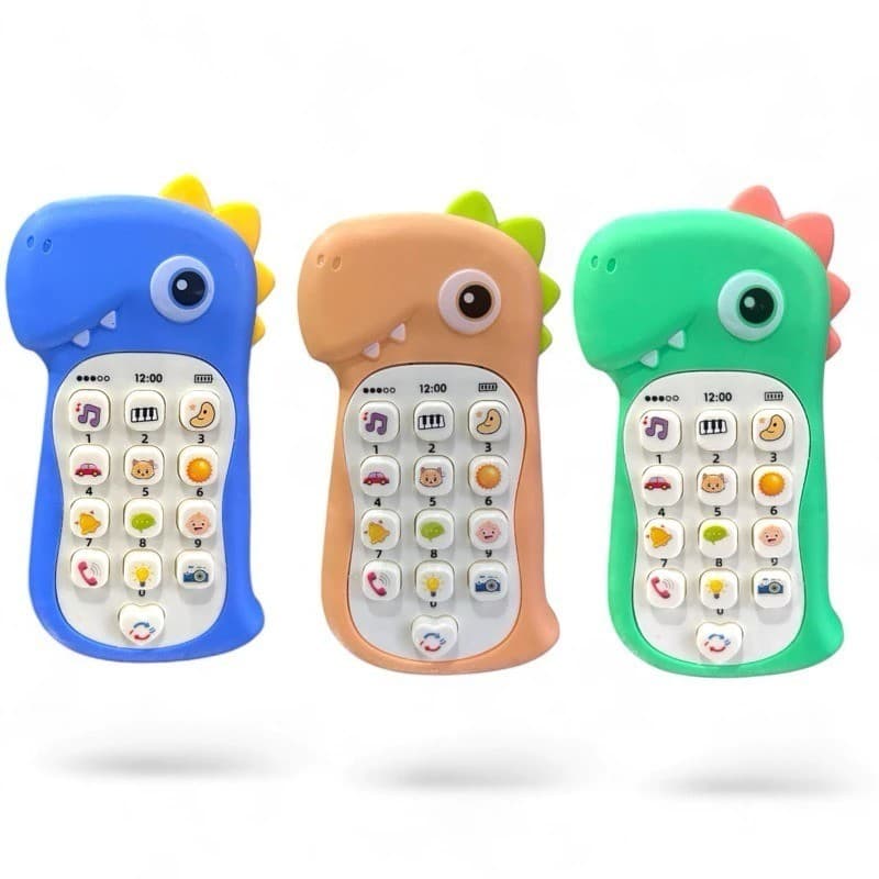 Brinquedo para Bebê Mordedor e Telefone Celular infantil Musical 2 em 1 Educativo Com Luz e Som