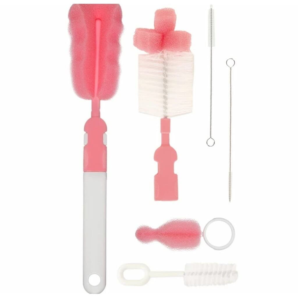 Kit Escovas para limpeza mamadeiras, bicos e canudos - Buba - azul ou rosa