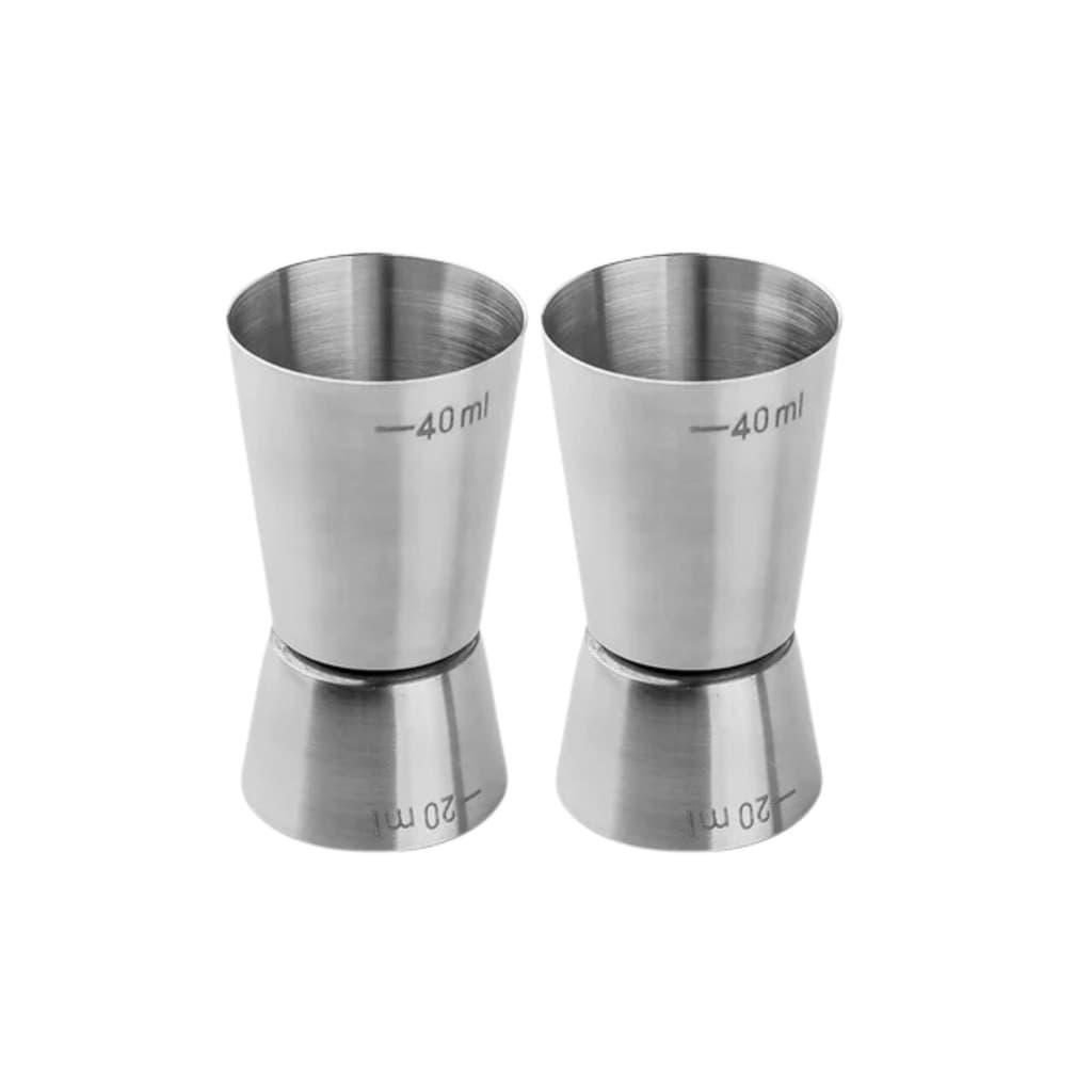 Kit 2 Dosador De Bebidas Medidor Inox Bartender Barmen 40/20ml Bar Restaurante