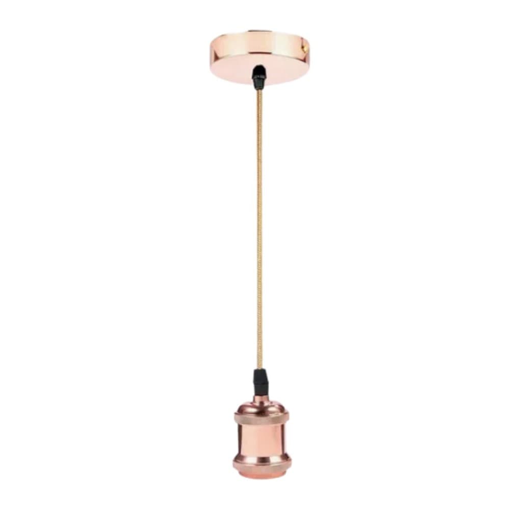 Lustre Pendente Luminaria Vintage Metal Rose
