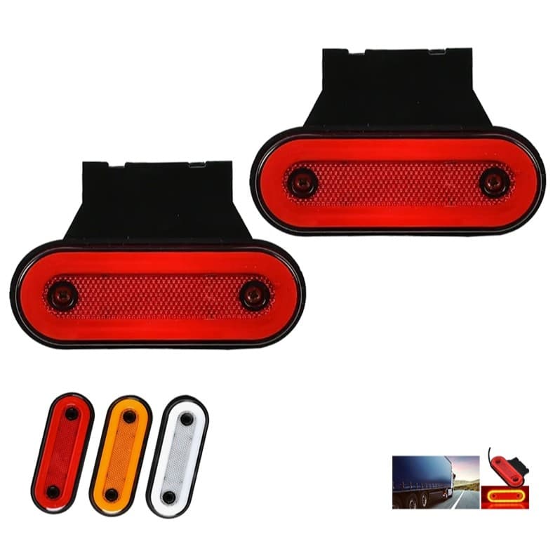 2 Lanterna Led Posição Caminhão Delimitadora 12/24v  lateral bau carreta