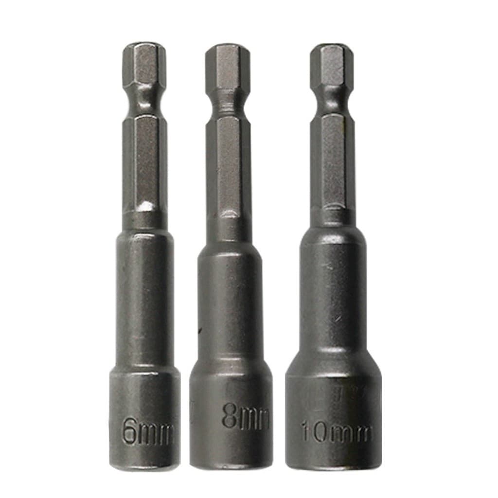 Jogo de Soquetes Magnético 3 Peças 6mm 8mm e 10mm