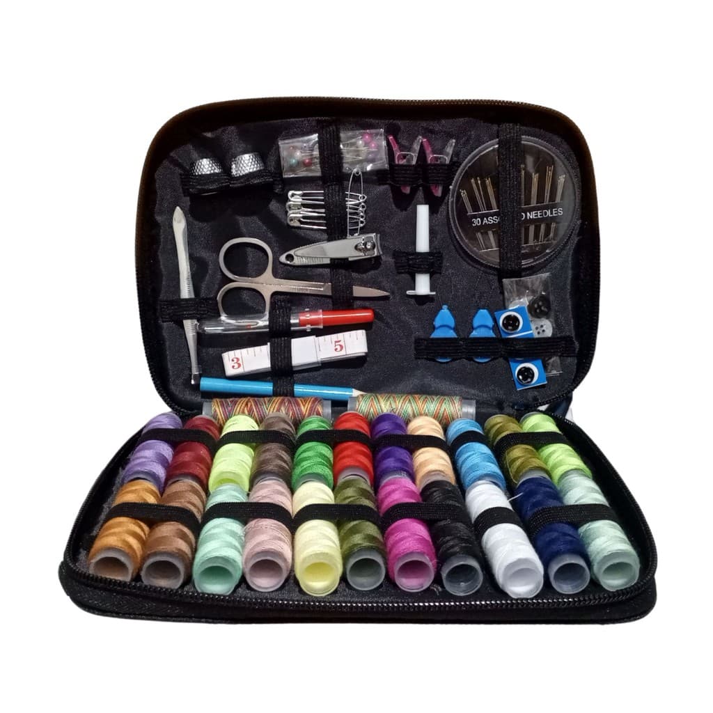 Kit De Costura Para Reparos Estojo Completo Com 96 Peças