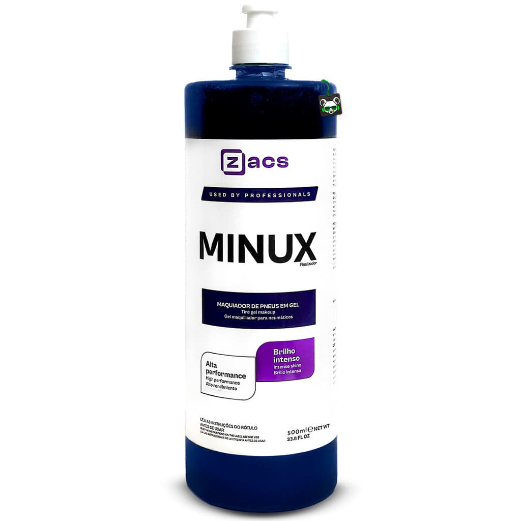 Pretinho Pneu Carro Gel Renova Brilho Minux 500ml Zacs
