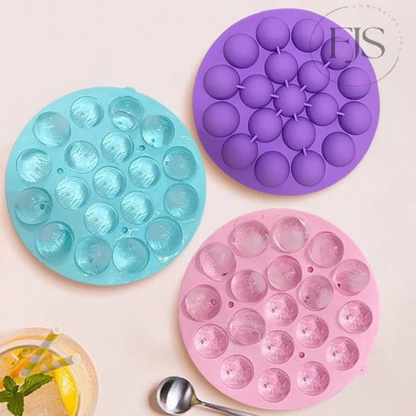 19 formas Redondo Kit Forma de Gelo tipo bolinha de silicone Forma de Chocolate e Sobremesas