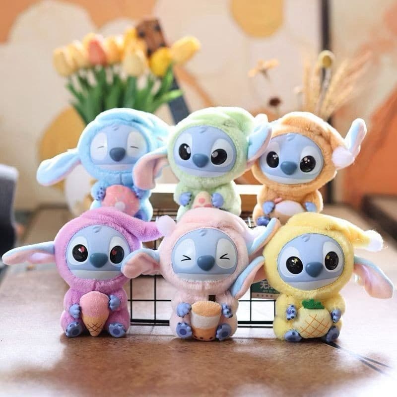 Brinquedos de Pelúcia da Stitch Caixa Surpresa Série Coma Antes de Dormir com Acessório de Pendente de Vinil