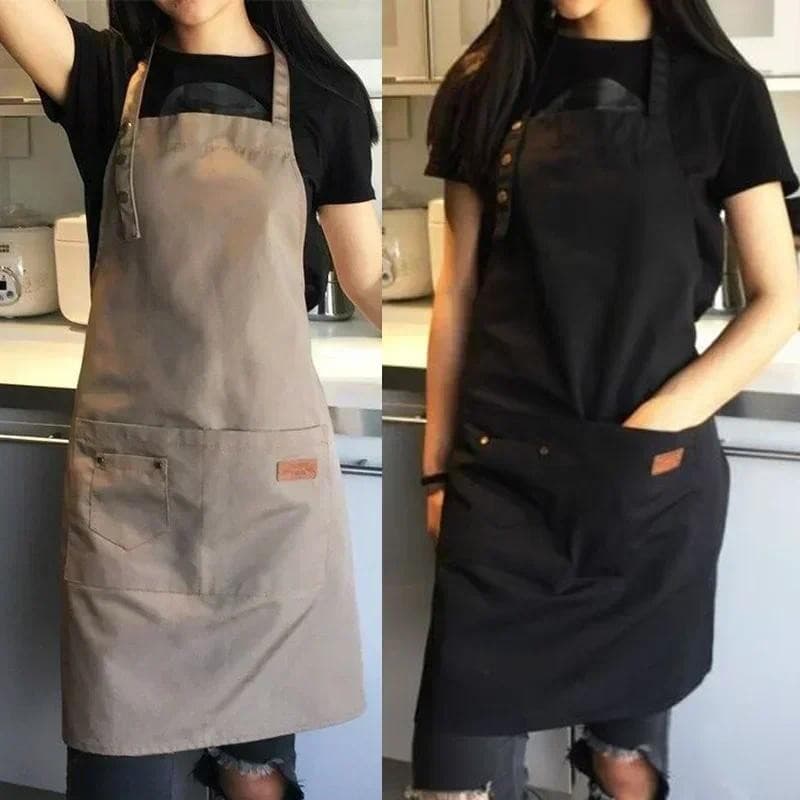 Chef Garçom Café Loja Cor Pura Cozinhar Avental De Cozinha Para Mulher Homens Churrasco Cabeleireiro Aventais Babadores