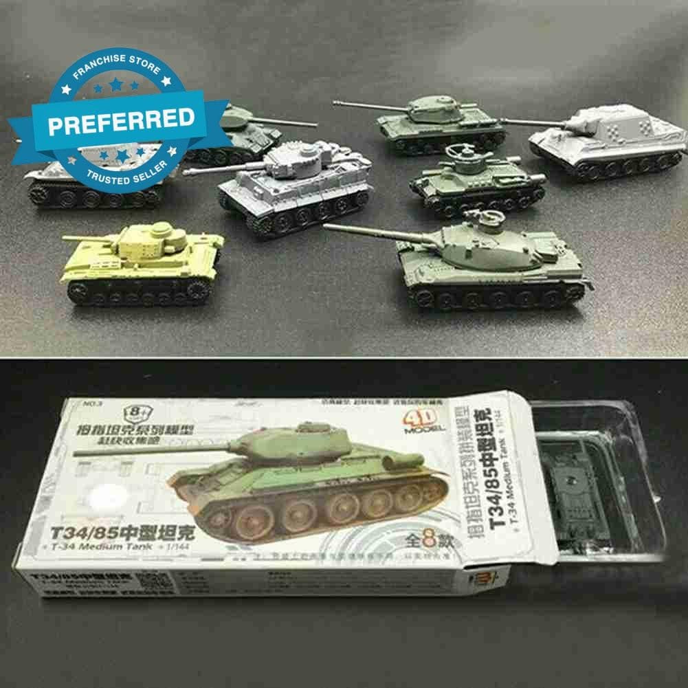 Cor Aleatória Plástico 4d Montado Tanque Modelo 1 : 144 Polegar Criança Brinquedo S5l0
