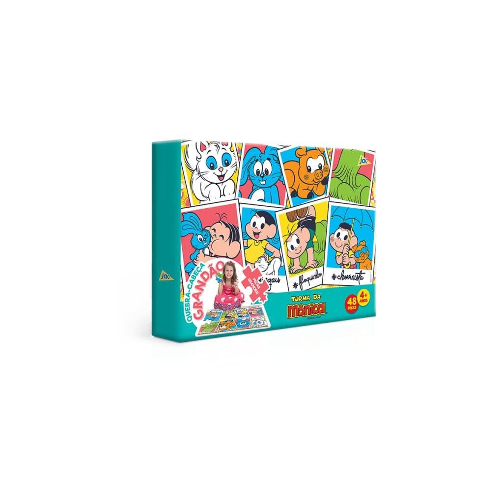 Quebra-Cabeça Grandão 48 Peças Turma da Mônica - Brinquedo Educativo Infantil Toyster