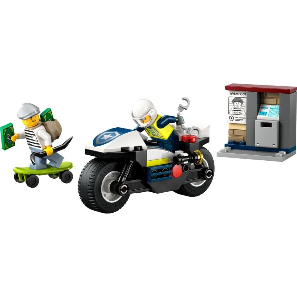 LEGO City Perseguição Policial com Moto - Brinquedo Educativo 60455 para Crianças a Partir de 4 Anos