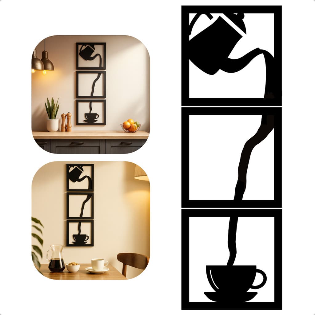 Kit Quadros Decorativos Cantinho Do Café Decoração Cozinha