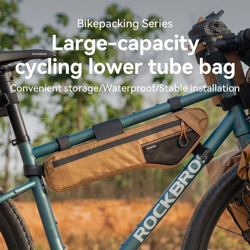 Qunature Bikepacking Bolsa Para Bicicleta Tubo Inferior Quadro Frontal Multifuncional Portátil À Prova D'água Resistente