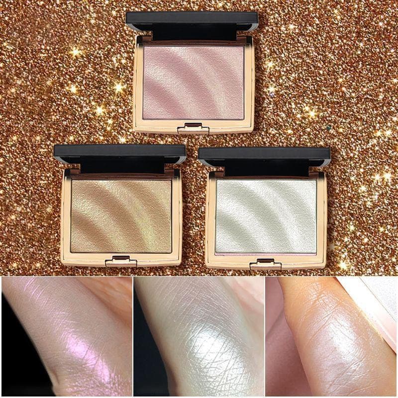 Paleta de Maquiagem Facial, para Mulheres, Paleta de Blush Bronze e Iluminador, Paleta de Maquiagem à Prova d'Água para