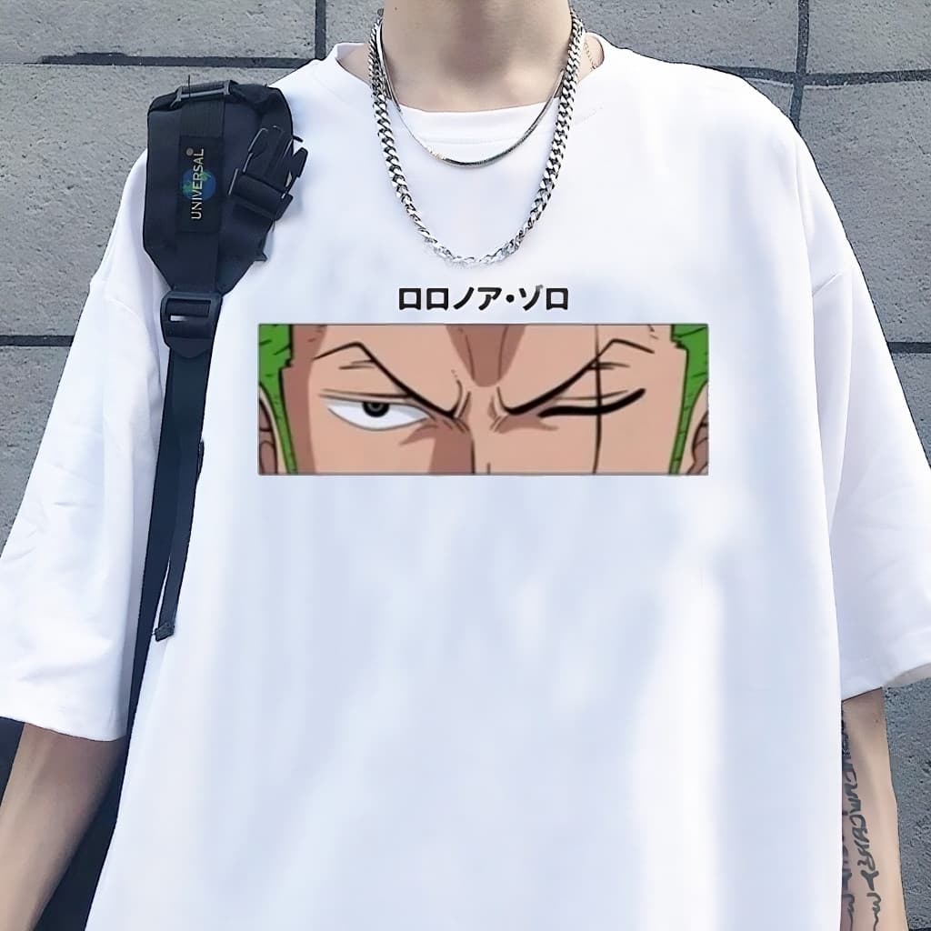 Camiseta Anime One Piece Ronronoa Zoro Unissex 100% Algodão Camisa Streetwear