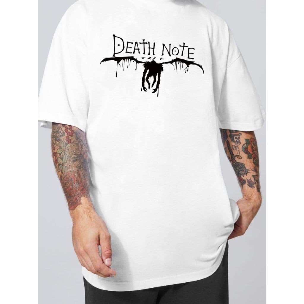 Camiseta Estampada Anime Death Note Camisa Unissex Masculina Feminina Poliéster