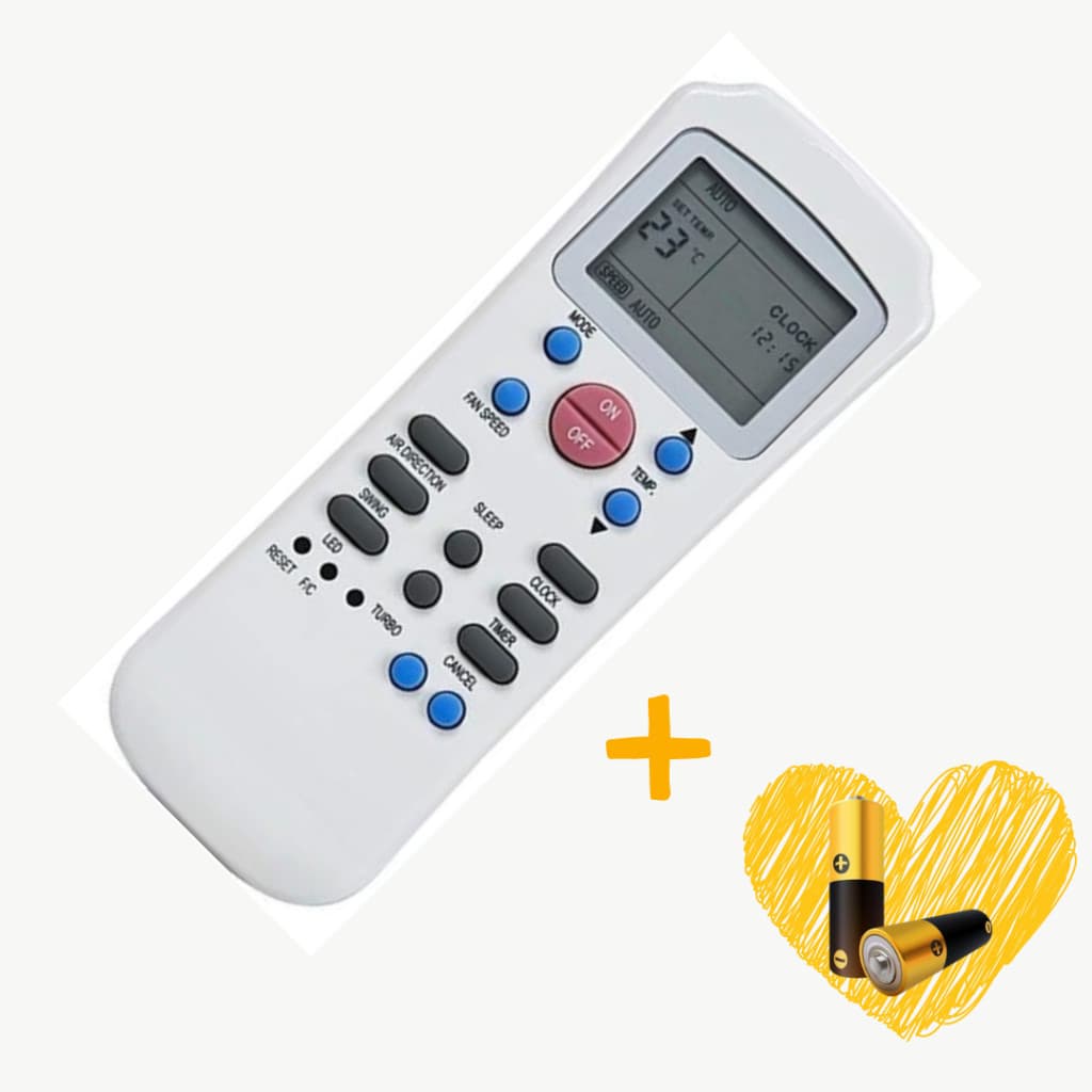 Controle Remoto Ar Condicionado Springer Carrier R14A/CE + Pilhas