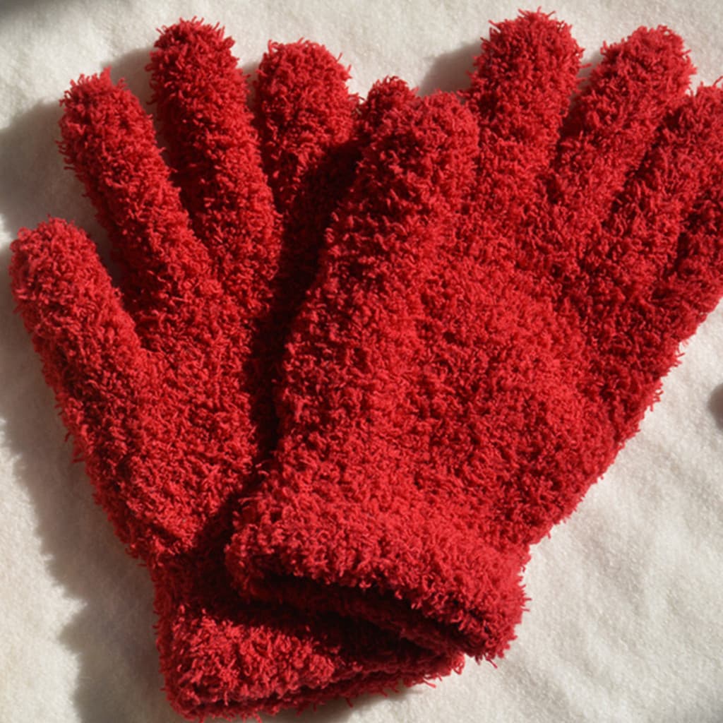 Mulheres homens adultos unisex inverno quente luvas de pelúcia