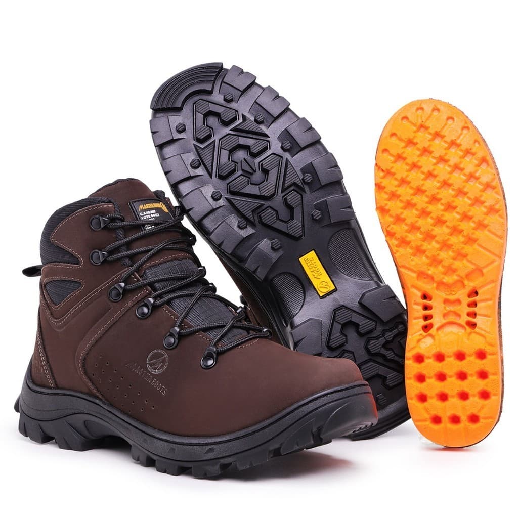 BOTA COTURNO  ARIZONA  C.A EM COURO SOLADO DE BORRACHA COM GARANTIA.