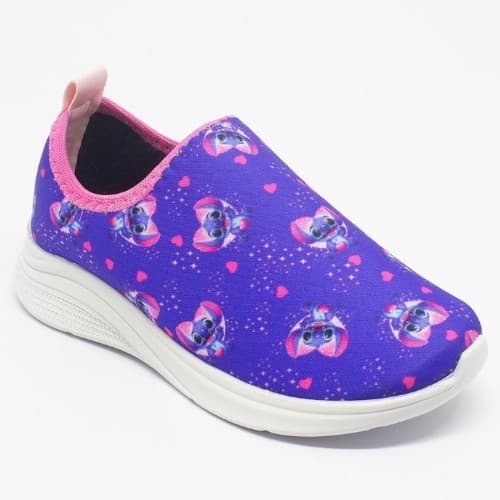 Tênis Infantil Menina Stitch Calce Fácil Confortável Estiloso Escolar Casual Volta as Aulas Promoção Papete CHINELO