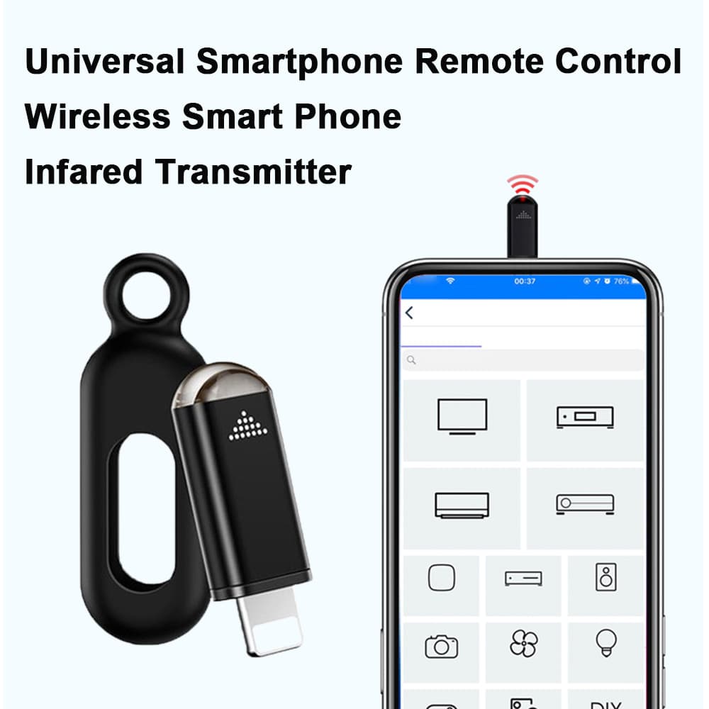 Controle Remoto Smartphone Tipo C USB Para iPhone Adaptador De Jateadores IR Universal Infravermelho Inteligente Ventilador De Ar Condicionado De TV
