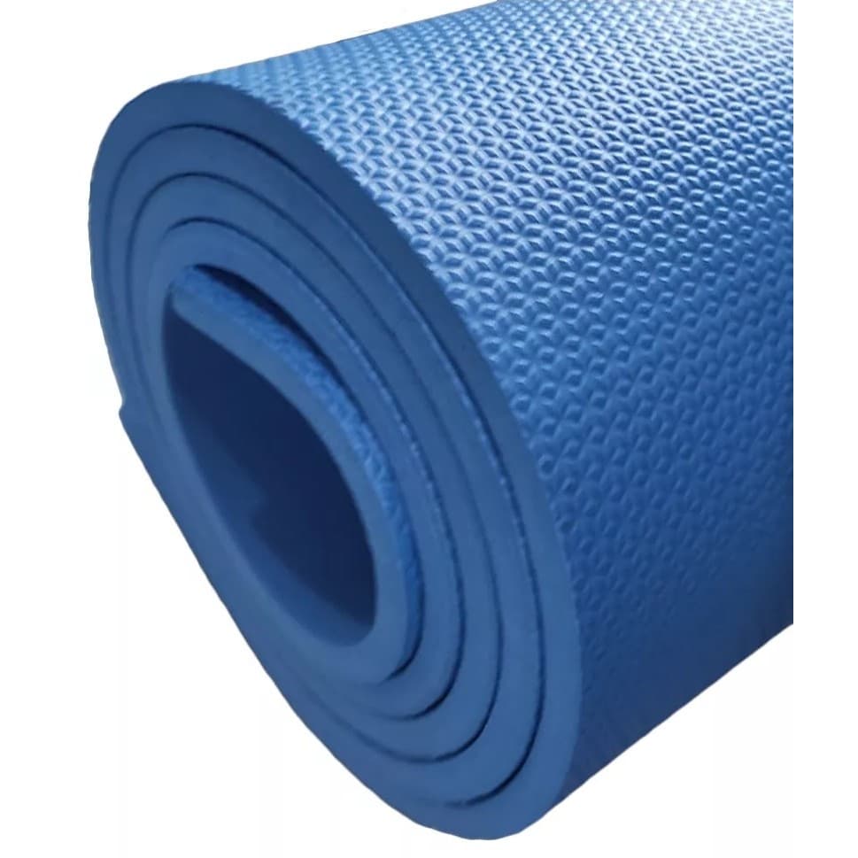 Tatame Manta Colchonete Forração Eva 10mm 200x100x1cm Azul Royal Academia Ioga Pilates Yoga