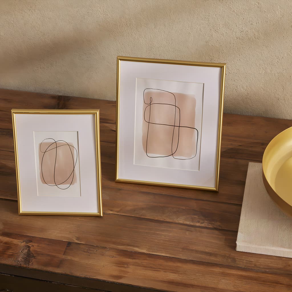 Porta Retratos Com Vidro 15 Cm X 20 Cm Cor Dourado