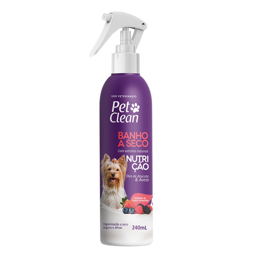 Banho A Seco 240ml Cuidados Especiais Para Pets Limpeza Rápida Com Nutrição Maciez Hidratação