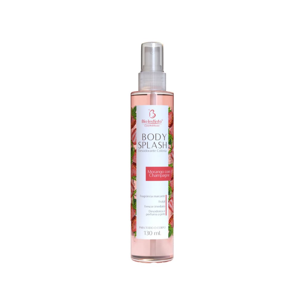 Body Splash Morango com Champagne 130ml - Bio Instinto